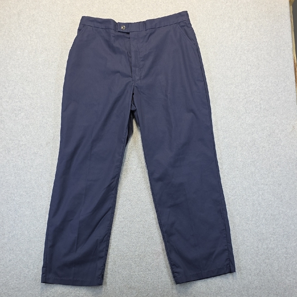 McGregor Navy Elastic Waist Pants Size 38x30 Pull On Casual Comfort